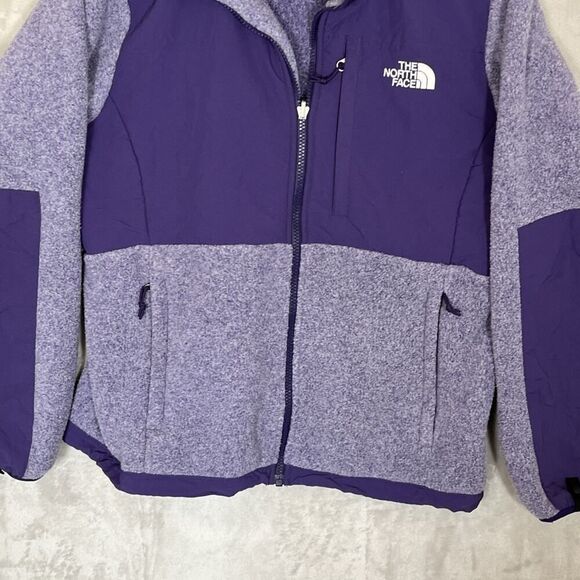 THE NORTH FACE Womens Sz M Polartec® Fleece Denali Jacket Stand Collar Purple - Picture 2 of 10